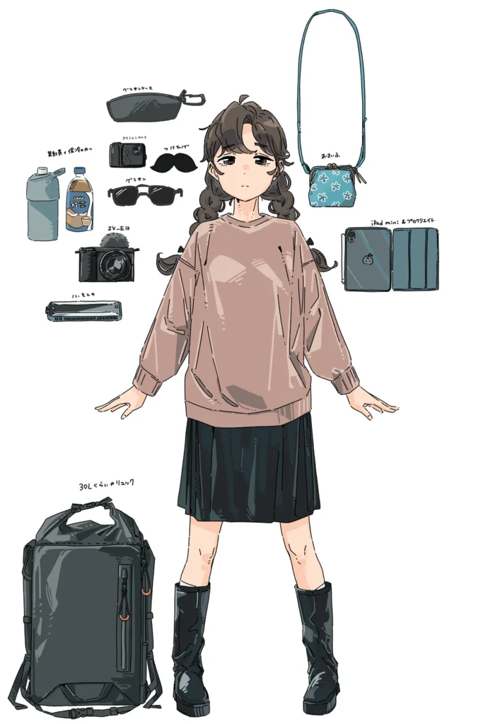持ち物を考えようのコーナー