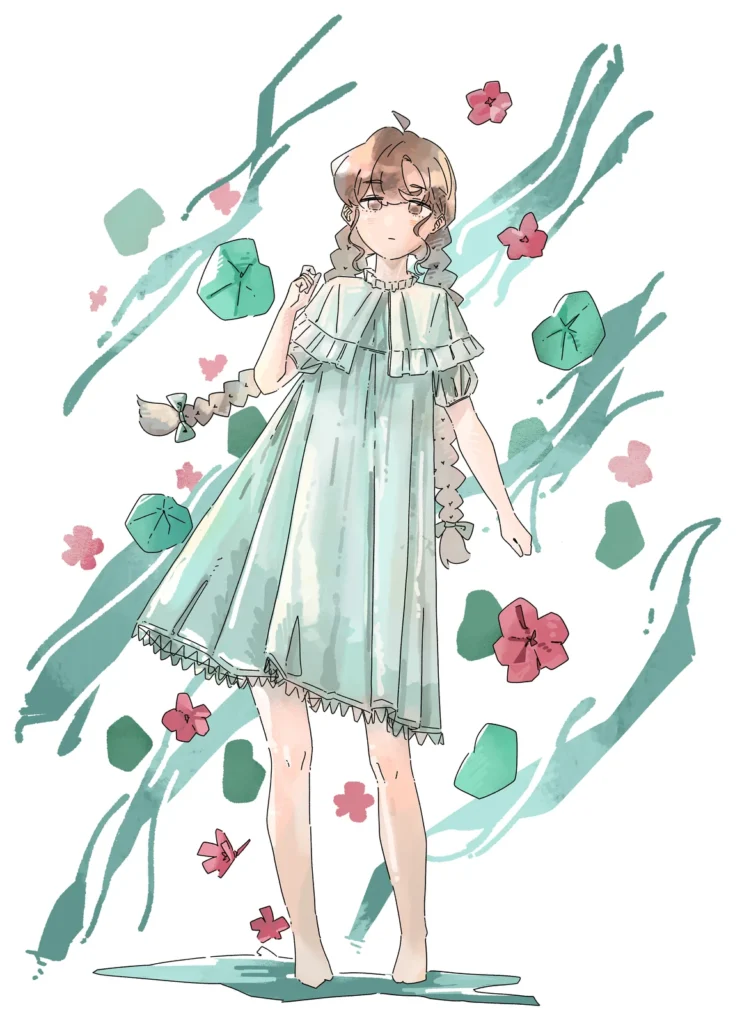 水彩風の女の子（お惣菜bot）
